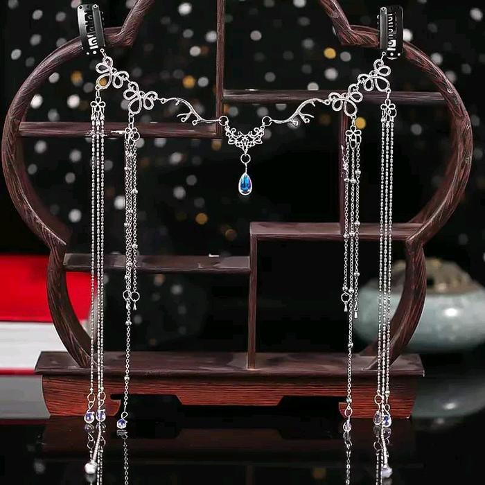 Gambar Bindi Cleopatra Bunga Hiasan Dahi Juntai Arabian Aksesoris Kening Ala India - Silver Ukir dari aksesorisbridal undefined Tokopedia