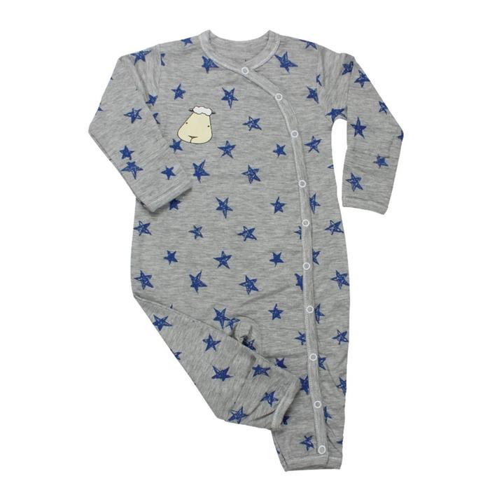 Gambar Baabaasheepz Romper Jumpsuit Bayi Long Sleeve Zip Snap Side Snap Cute Sweet Dream Chef Classic Grey - Side Snap Sheepz Blue Star 0-6m dari The Little Cute undefined Tokopedia