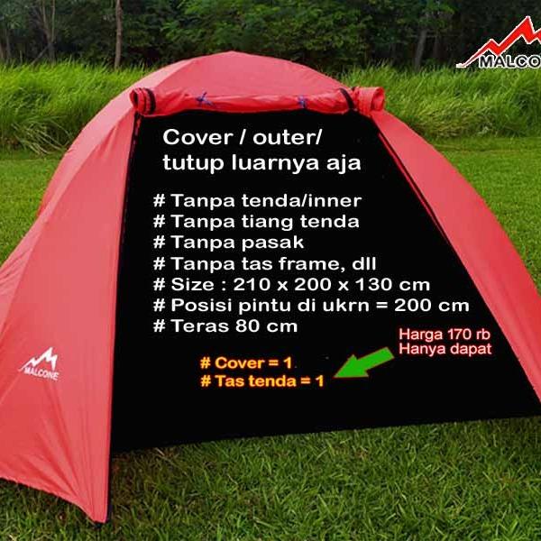 Gambar Cover tenda dome 4-5 org Savana Malcone waterproof Polyester 210T PU 2500 MM (bukan tenda) - Merah dari Malcone undefined Tokopedia