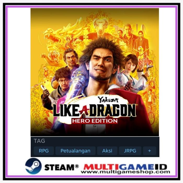 Gambar Steam Code Indonesia Yakuza: Like a Dragon Hero Edition dari Multi Game Indonesia undefined Tokopedia