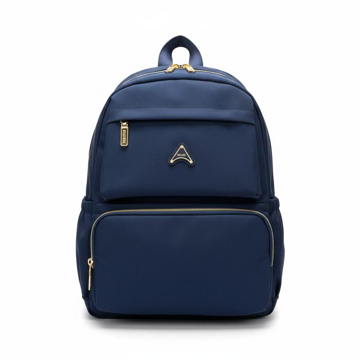 Gambar RANSEL RAYYAN  DA-003# Tas Ransel Wanita - Backpack Besar Wanita Polos Bahan Kanvas Premium Model Terbaru Simpel Cocok Untuk Sekolah Kerja Travel Muat Laptop Max 12Inch, Buku Paket, LKS Dan HP Dilengkapin Furing Halus Bisa Dipakai Remaja Dan Dewasa - Navy dari Tas Fashion Mall undefined Tokopedia