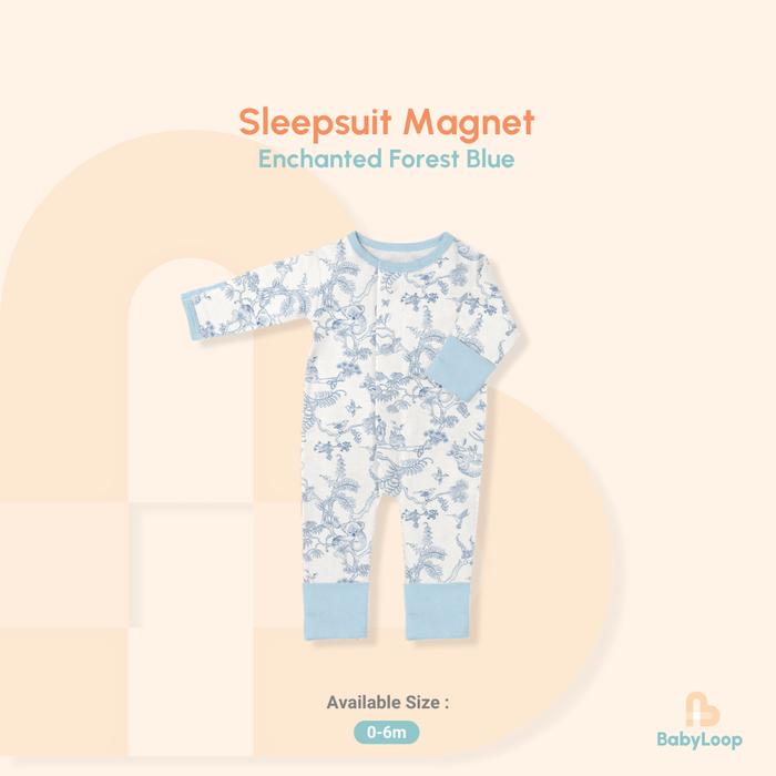 Gambar Baju Bayi Tencel - Sleepsuit Magnet TENCEL™ Modal - Baby Loop - Enchanted Forest, 0-6 M dari Baby Loop Indonesia undefined Tokopedia