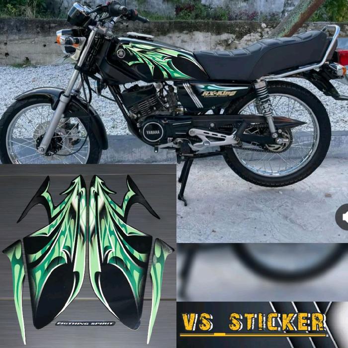 Gambar STRIPING LIST STANDART MOTOR YAMAHA RX KING 2006 KUALITAS TERBAIK TERPERCAYA TERMURAH Motorcycle Red - hijau dari vs sticker_NEW undefined Tokopedia