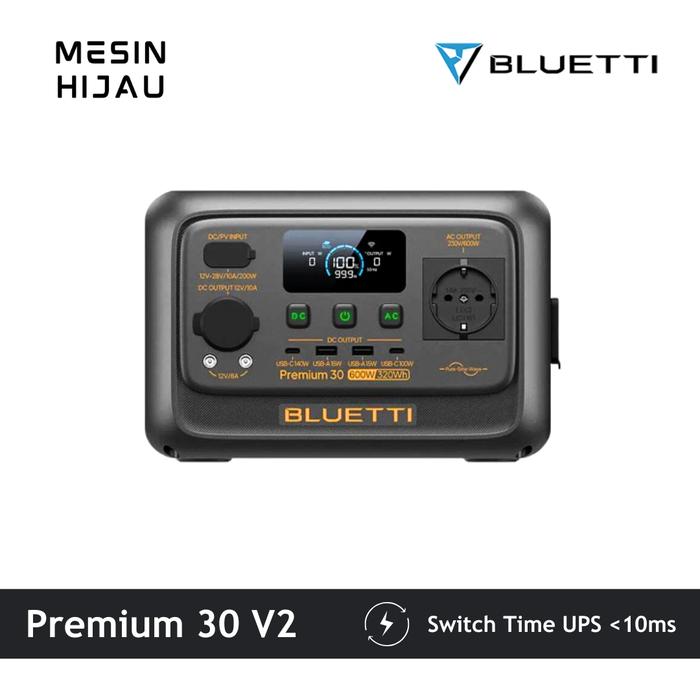 Gambar Bluetti Premium 30 V2 Portable Power Station 320WH/600W Outdoor Camping Battery UPS - Premium 30 V2 Only dari Mesin Hijau undefined Tokopedia