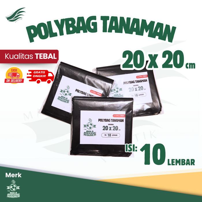 Gambar (10 pcs) Polybag Polibag Tanaman Ukuran 20x20 Hitam Plastik Benih Sayur dari Malaikat Plastik undefined Tokopedia