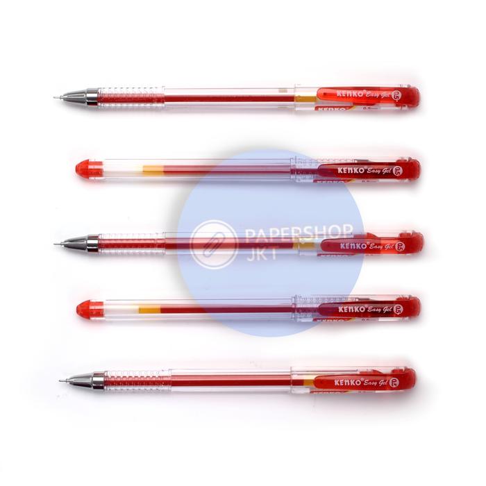 Gambar KENKO - Pulpen Easy Gel 0.5 mm - Lusin - Merah dari Papershopjkt undefined Tokopedia