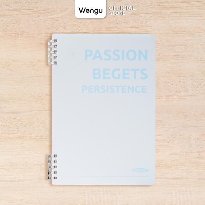 Gambar Wengu Buku Tulis Notebook Ring Motif Lucu A5 / B5 Buku Catatan Aesthetic - HC - Passion Putih, A5 dari WENGU STATIONERY undefined Tokopedia