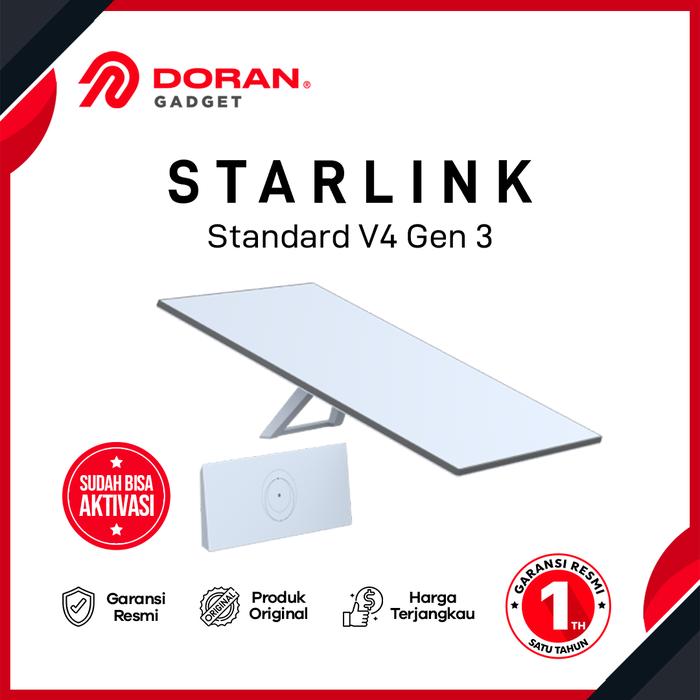 Gambar Starlink Standard V4 Gen 3 Internet Satellite Antenna & WiFi Router Kit - NEW Segel dari Doran Gadget Store undefined Tokopedia