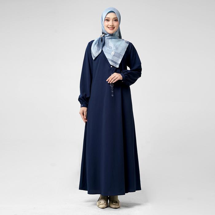 Gambar MOT X Rabbani - Gamis Lengan Panjang Dresslim Veliya Exclusive - 604 Navy, L dari MOT.Fashionid undefined Tokopedia