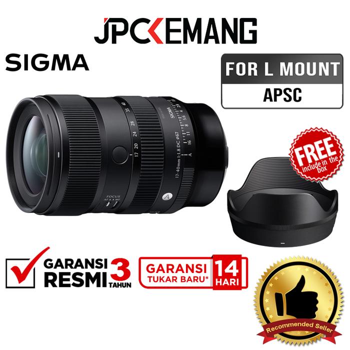 Gambar Sigma 17-40mm f1.8 DC Art for Panasonic Leica Sigma L Mount APSC Lens Sigma 17-40 mm f/1.8 Garansi Resmi - Standard Package dari JPC Kemang undefined Tokopedia