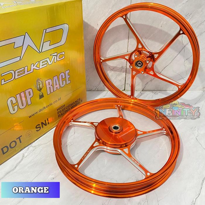 Gambar VELG DELKEVIC D55 RING 17 VARIO 125 150 / MIO SPORTY / NINJA 150 R / MIO SPORTY SMILE J SOUL / BEAT SCOOPY VARIO 110 FI LED OLD KARBU ESP / AEROX ORIGINAL DELKEVIC PALANG 5 DND - ORANGE, BEAT/SCOOPY/VARIO110 dari INFINITY MOTOR SPORT undefined Tokopedia