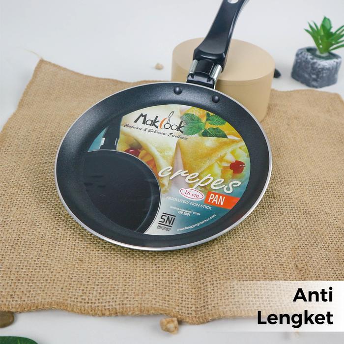 Gambar FM - Makcook Wajan Crepes Pan Teflon Kulit Risol Lumpia Pancake Wok Leather Spring Roll - 16 CM dari Formiana undefined Tokopedia