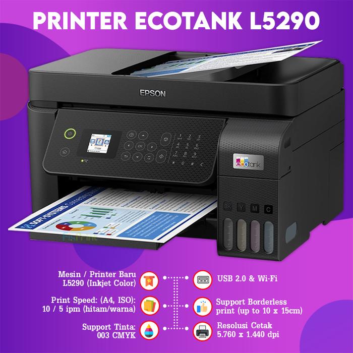 Gambar Printer Epson EcoTank L11050 A3 Wireless Pengganti Printer Epson L1300 / Printer Epson L8050 / L6490 Wireless / Epson EcoTank L4360 A4 Wi-Fi Duplex / Printer L5290 FAX ADF - L5290 ADF FAX dari FixPrint Indonesia undefined Tokopedia