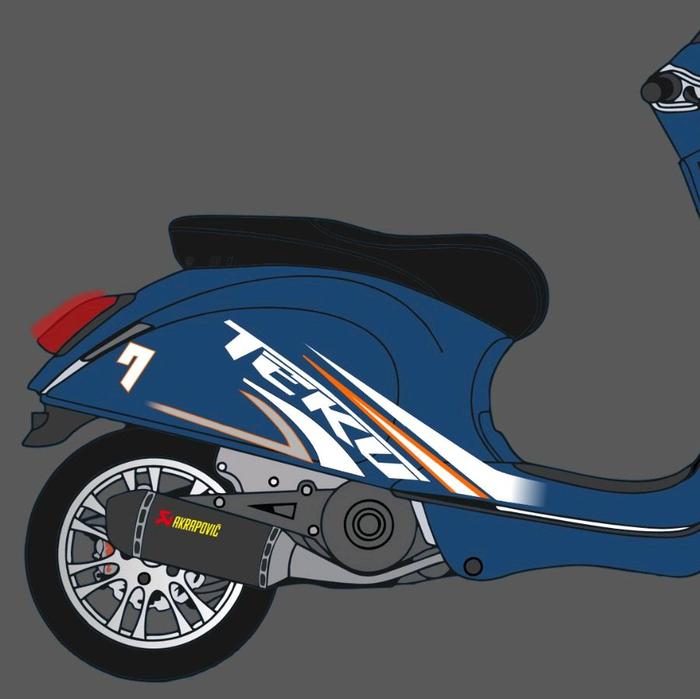 Gambar STRIPING STICKER VESPA MATIC SPRINT TRANSPARAN STYLE VIETNAM ELEGANT MOTIF SIMPEL TERBARU MODEL FYP - link request warna dari Dis striping undefined 4 Tokopedia