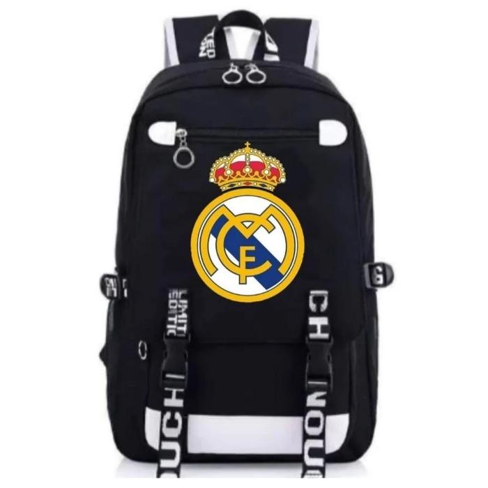Gambar JH BAG - TAS ANAK SEKOLAH REAL MADRID - TAS SEKOLAH ANAK COWOK TK SD KEKINIAN - RANSEL SEKOLAH ANAK LAKI LAKI 30X40 FASHION - Hitam dari JH BAG undefined Tokopedia