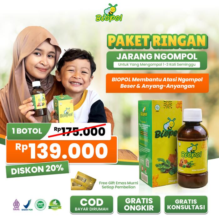 Gambar Madu Biopol STOP NGOMPOL Anak, Beser, dan Anyang-anyangan Halal BPOM dari Madu Biopol undefined Tokopedia