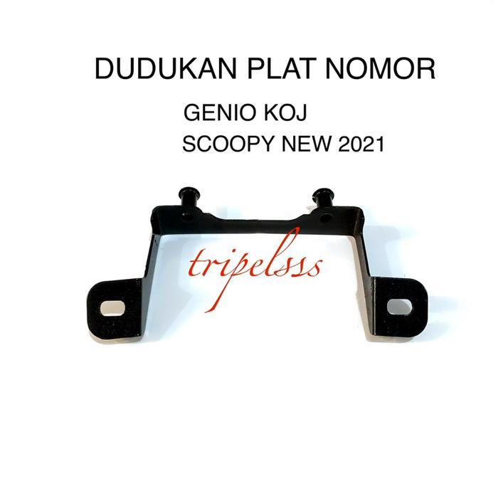 Gambar Breket dudukan besi plat nomor Genio KOJ / Scoopy new 2021 K2F dari tripelsss undefined Tokopedia