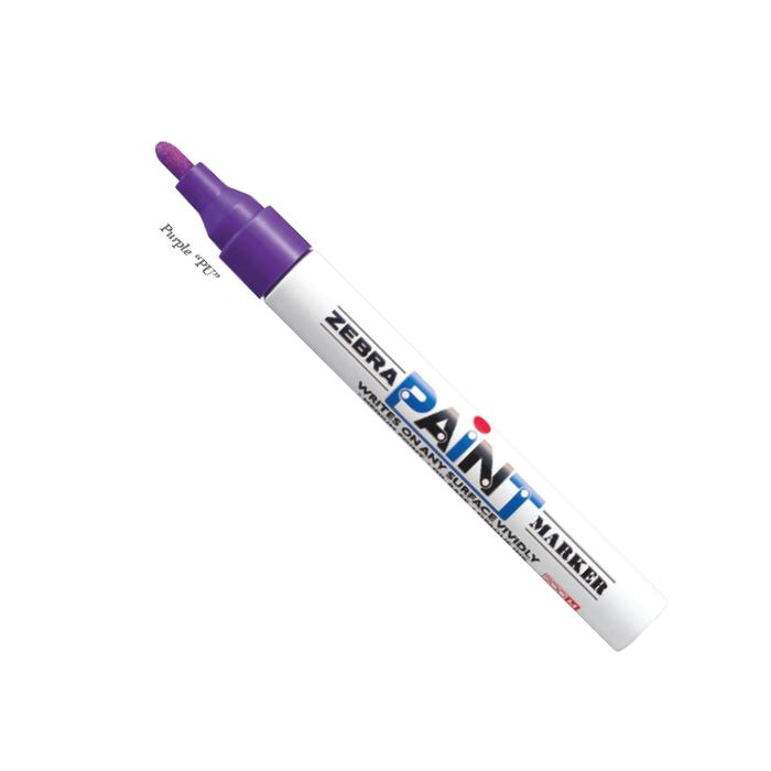 Gambar ZEBRA Paint Permanent Marker 1.5mm Bullet Tip Oil based ink Spidol Warna White - ungu dari Zebra Indonesia undefined Tokopedia