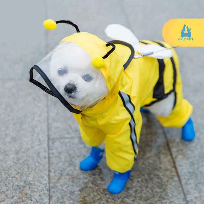 Gambar ONLY PETS Pet Raincoat Waterproof Jas Ujan Anjing Kucing Bentuk Unik - Bee, S dari Only Pets Kota Administrasi Jakarta Pusat Tokopedia