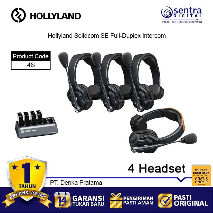 Gambar Hollyland Solidcom SE 4S Global Version Full Duplex Noise Canceling Headset Intercom System 4 Person - 4S (4 Orang) dari Sentra Digital undefined Tokopedia