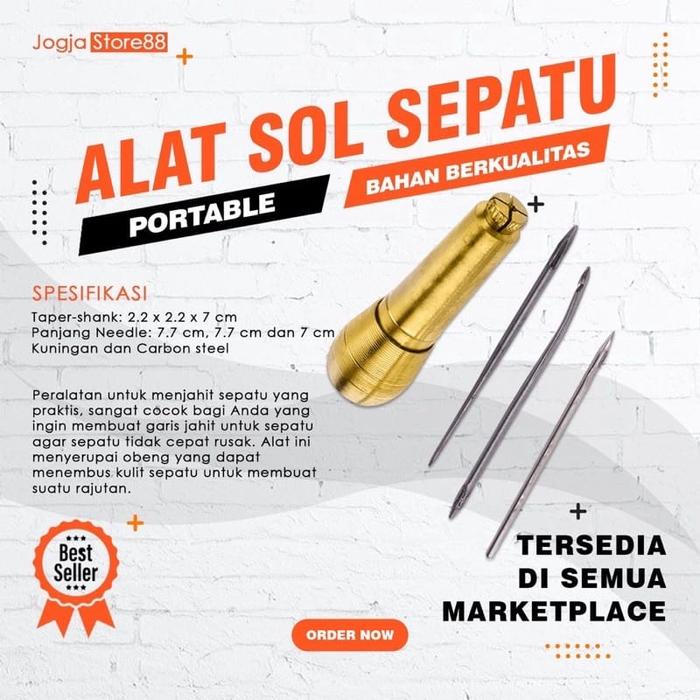 Gambar Alat Jarum Sol Sepatu / Alat Jahit sepatu Mudah dan praktis digunakan dengan 3 jarum / Jarum sol sepatu kuat dari Elca ofc undefined Tokopedia