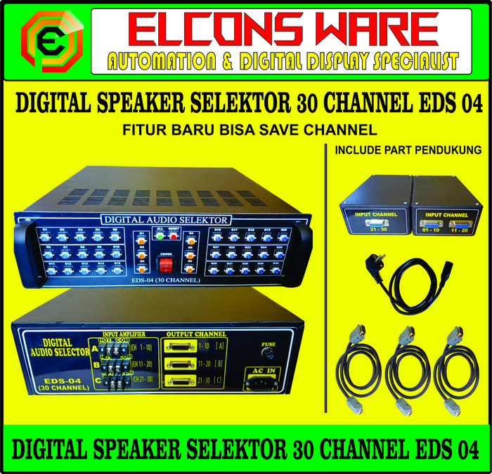 Gambar DIGITAL SWITCH SELEKTOR SOUND KELAS 30 CHANNEL EDS-24 dengan Mode ALL Group dan Save Channel Berbasis Mikrokontroler dari ELCONS WARE undefined Tokopedia