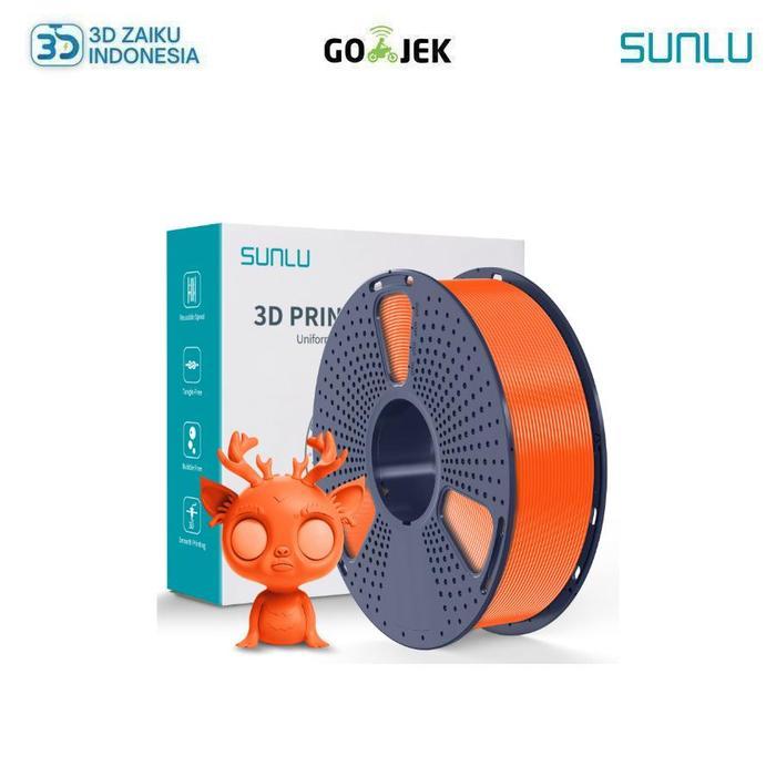Gambar SUNLU 3D Filament PLA+ Neat Winding Anti Sangkut Bahan Import dari USA - SunnyOrange 2.0, PLA+ dari 3D Zaiku Indonesia undefined Tokopedia