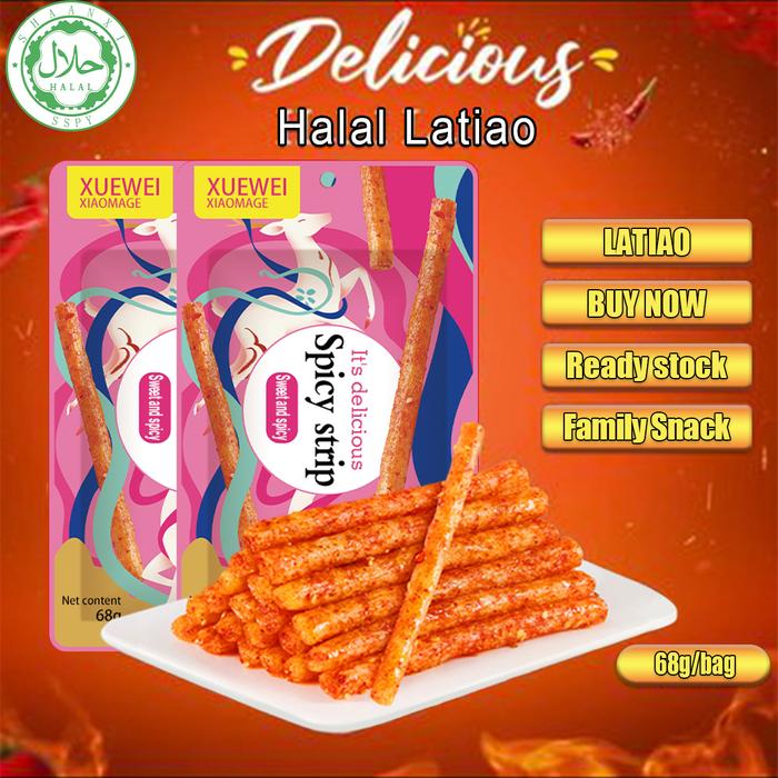 Gambar [READY STOCK]HALAL Spicy LATIAO Makananringan snack camilan sweet spicy strips pedas Quickly Shipping (68g/pack) spicy food Tahu Chilli Cemilan Bag Chili - 1 bag dari KARTINI KARTINIss undefined Tokopedia