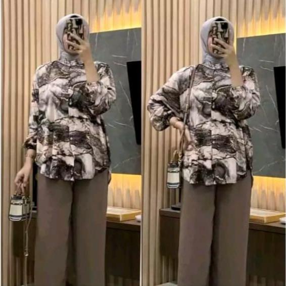 Gambar One Set Wanita Kekinian | One Set Wanita  | Baju Setelan Wanita Kekinian | Set Murah | Setelan Wanita Termurah - ABSTRAK MILO, LD 110 dari ASSYBYA-OLSHOP undefined Tokopedia