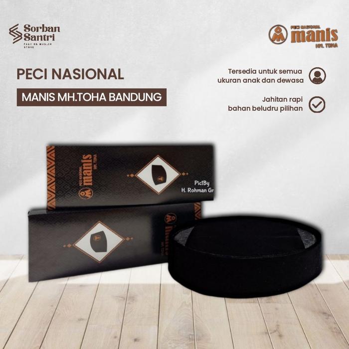 Gambar Peci Pendek Songkok Hitam Manis HM Toha Bandung Original Kualitas Super - Tersedia dalam Ukuran Dewasa dan Anak - AC Tinggi 7 cm, No 3 dari Buraq Moslem Wear_NEW undefined Tokopedia