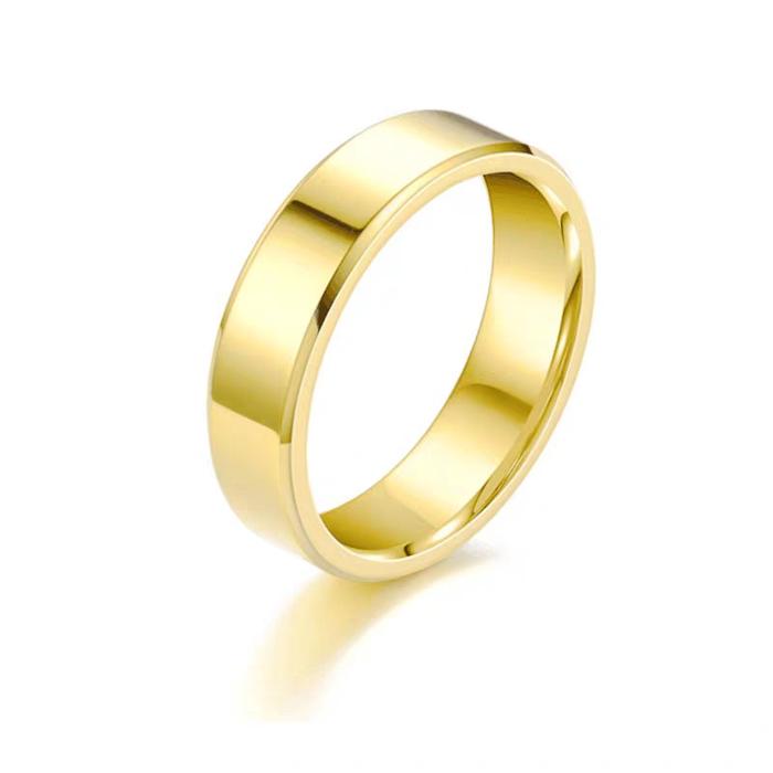 Gambar Cincin Titanium Model Polos untuk Pria dan Wanita - Anti Karat, Elegan, Hadiah Perhiasan - Rings Aksesoris - Gold, 5 dari MR JAWELLERY undefined Tokopedia