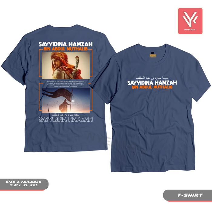 Gambar NyentrikID Kaos Baju Tshirt Distro Sayyidina Hamzah Bin Abdul Muthalib Pria Wanita - Navy, XL dari NyentrikID undefined Tokopedia