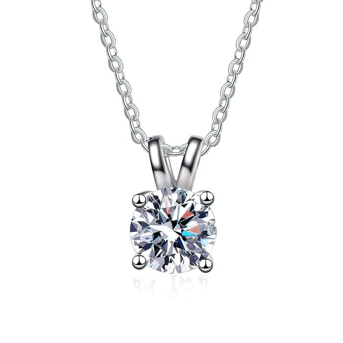 Gambar Kalung Moissanite 925 Perak Asli Bersertifikat Emas Putih Permata Berlian Kalung Titanium Wanita Anti Karat dari qwerisin undefined Tokopedia