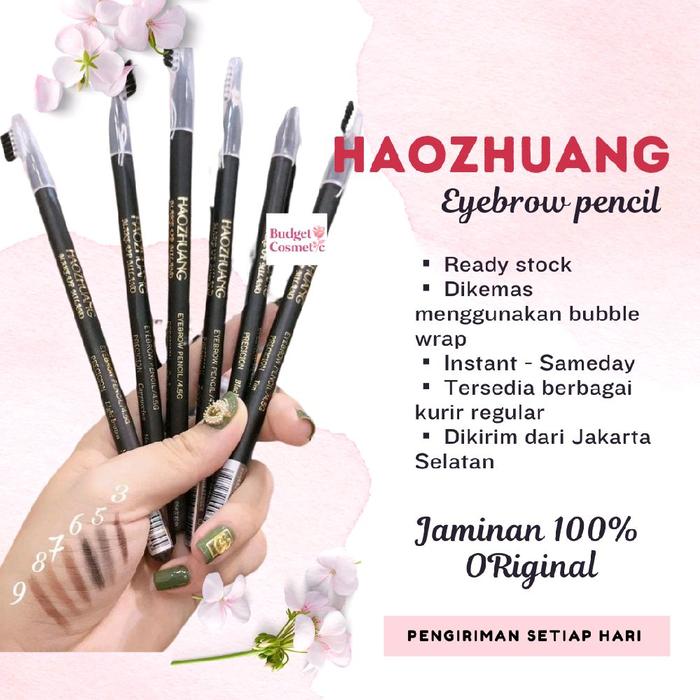 Gambar [PASTI ORI] eyebrow HAOZHUANG PENSIL ALIS WATERPROOF TARIK BENANG - Haoz #04 dari Budgetcosmetic undefined Tokopedia
