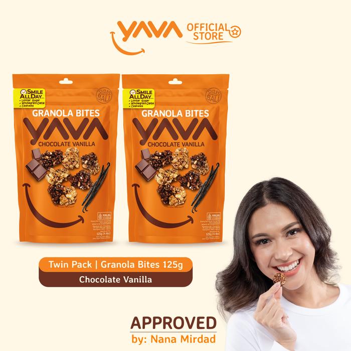 Gambar YAVA Twin Pack Granola Bites Chocolate Vanilla (2 x 125g) dari YAVA Bali undefined Tokopedia