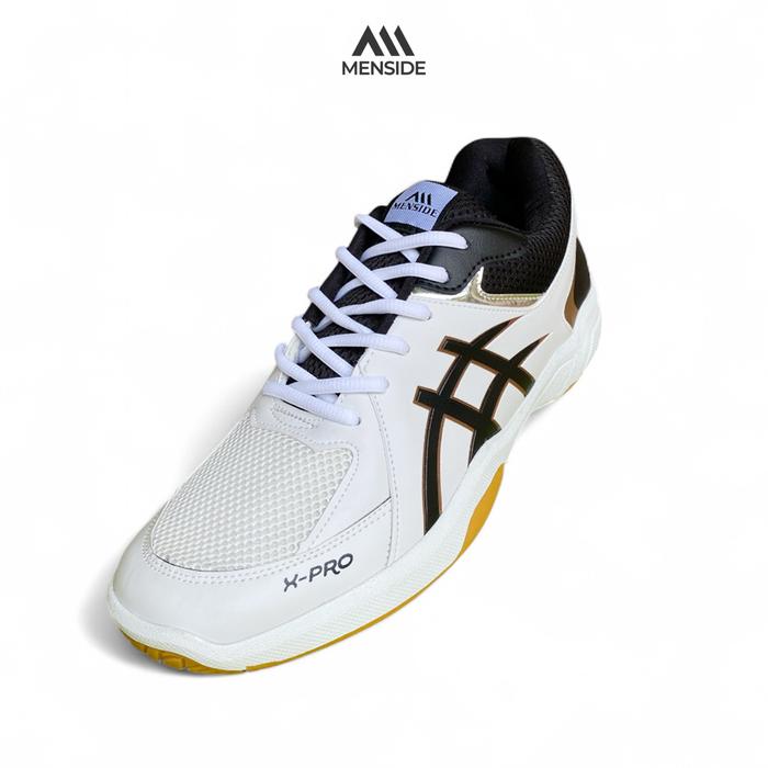 Gambar MENSIDE - Sepatu Badminton Bulutangkis Volly Olahraga Pria Wanita Original seri  X-PRO (Ready Ukuran 39-44) - HITAM PUTIH, 39 dari menside fashion undefined Tokopedia