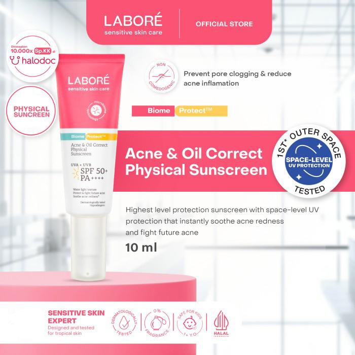Gambar Labore Acne & Oil Correct Physical Sunscreen SPF50+ PA++++ 40 ml - Perlindungan dari Sinar UVA UVB - Acne&Oil PSS 10ml dari Shavin Store undefined Tokopedia