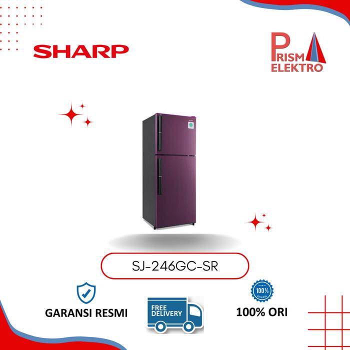 Gambar SHARP Kulkas 2 Pintu SJ-246GC-SR/SD - UNGU dari Prisma Elektro undefined Tokopedia