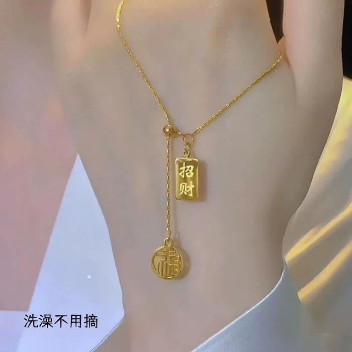 Gambar Kalung Titanium Wanita Model Emas Batang Serut Trending Elegan Hadiah - gold dari Barasaki.id lovers undefined Tokopedia