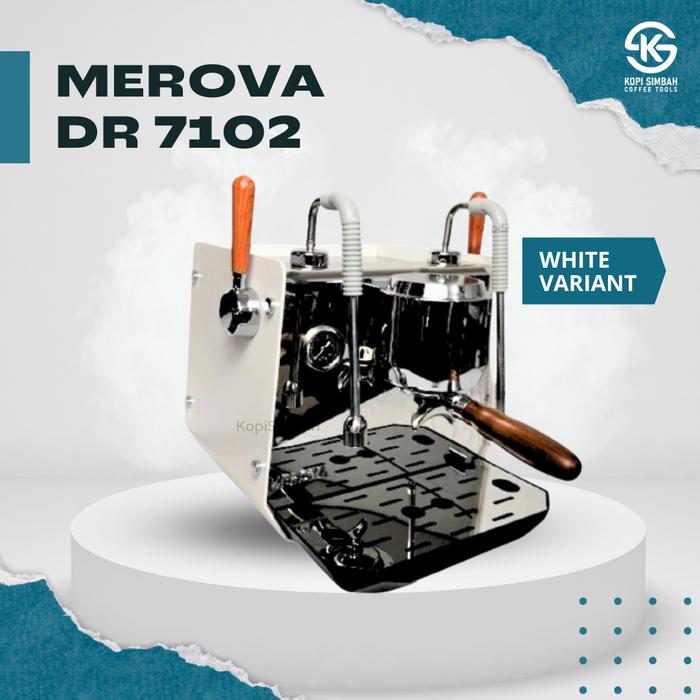 Gambar Mesin Kopi Espresso MEROVA DR7102 DR7101 Alat Seduh Pembuat Expreso Electric Coffee Maker Machine - DR7102 Putih dari Kopi Simbah Coffee Tools undefined Tokopedia