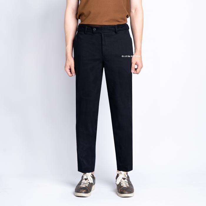 Gambar BlueButton Celana Chinos Pria Slim Fit Celana Ankle Pants Magic Waist 2.0 - Black, 26 dari BlueButton undefined Tokopedia