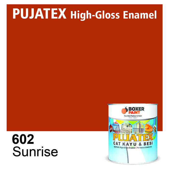 Gambar (5 LT) Cat Kayu & Besi Premium PUJATEX Synthetic High-Gloss Enamel - 602 Sunrise dari Boxer Paint Official Store undefined Tokopedia