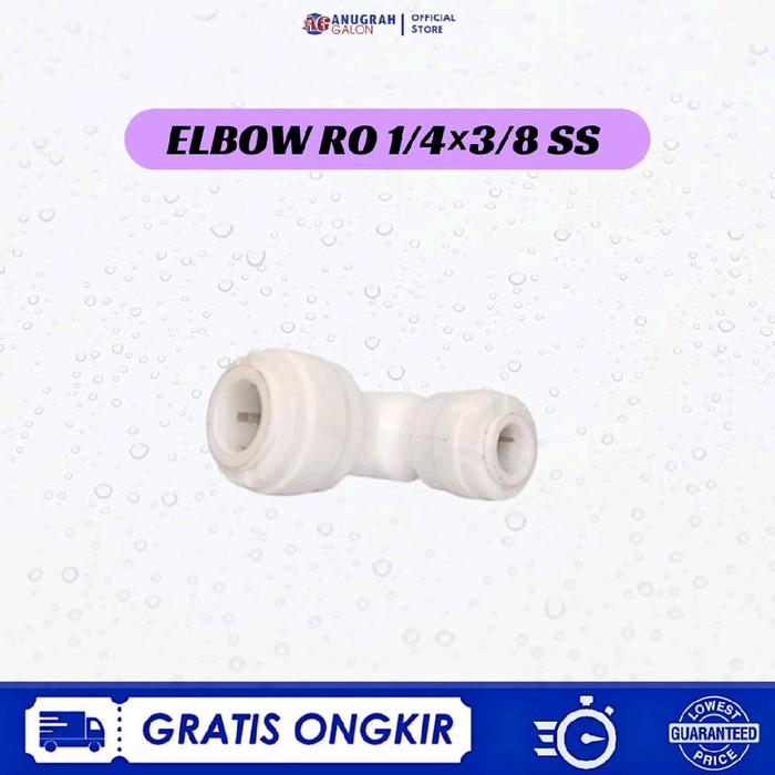 Gambar Sambungan RO (Reverse Osmosis) Elbow Drat Luar Ukuran ⅛, ¼, ⅜, ½- Water - Elbow ¼x⅜ ss dari Anugrah Galon undefined Tokopedia