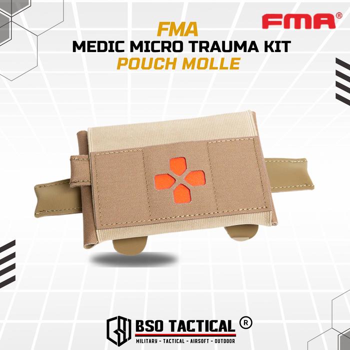 Gambar FMA Tactical Medic Micro Trauma Kit Pouch Molle Outdoor Medical Pouch - DE dari BSO Tactical undefined Tokopedia