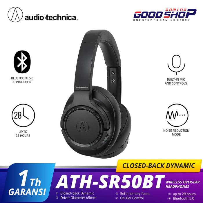 Gambar Audio Technica ATH-SR50 BT - Over-Ear Headphones dari GOODGAMINGSHOP undefined Tokopedia