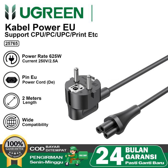 Gambar UGREEN Kabel Power CPU PC UPS Printer 2 Meter - 25765 2M dari Starcomp Solo undefined Tokopedia