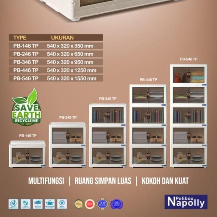 Gambar NAPOLLY PoliBox Lemari Plastik Portable SUSUN 4 - susun 4 dari TOKO JUWITA KEBAYORAN undefined Tokopedia