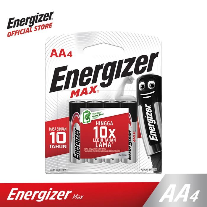 Gambar Baterai Energizer Alkaline Max AA BP4 - 1 Pack dari Energizer Indonesia undefined Tokopedia