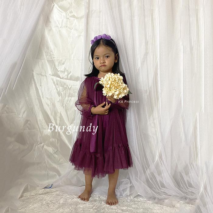 Gambar Dress Warna Rose Gold Premium Burgundy Hitam Sage Green Gaun Tutu Anak Perempuan Import Pesta Usia 1 2 Tahun Baju Pesta Kondangan Terbaru 2025 Gaun Tile Premium Maroon Putih BW KA155 - Burgundy, 3-4 Tahun dari KA Princess undefined Tokopedia
