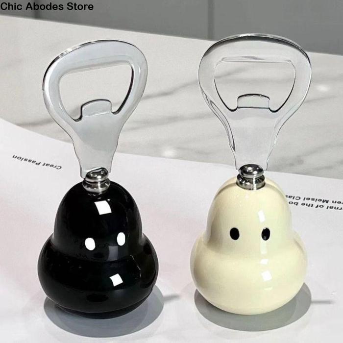 Gambar Creative Ceramic Handle Pear Bottle Opener Stainless Steel Stand Up Beer Opener Labor-saving Bottle Cap Remover Gift dari Popol Kupa Shop undefined Tokopedia